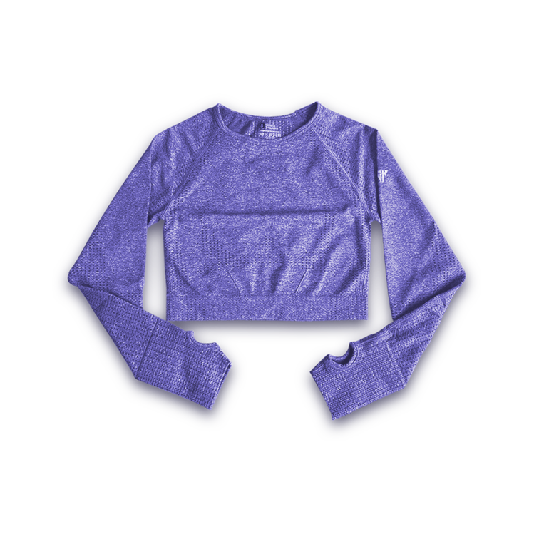 Lilac Long Sleeve Crop-Top
